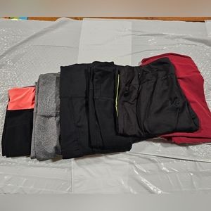 Lot of 6 size M athletic pants/leggings